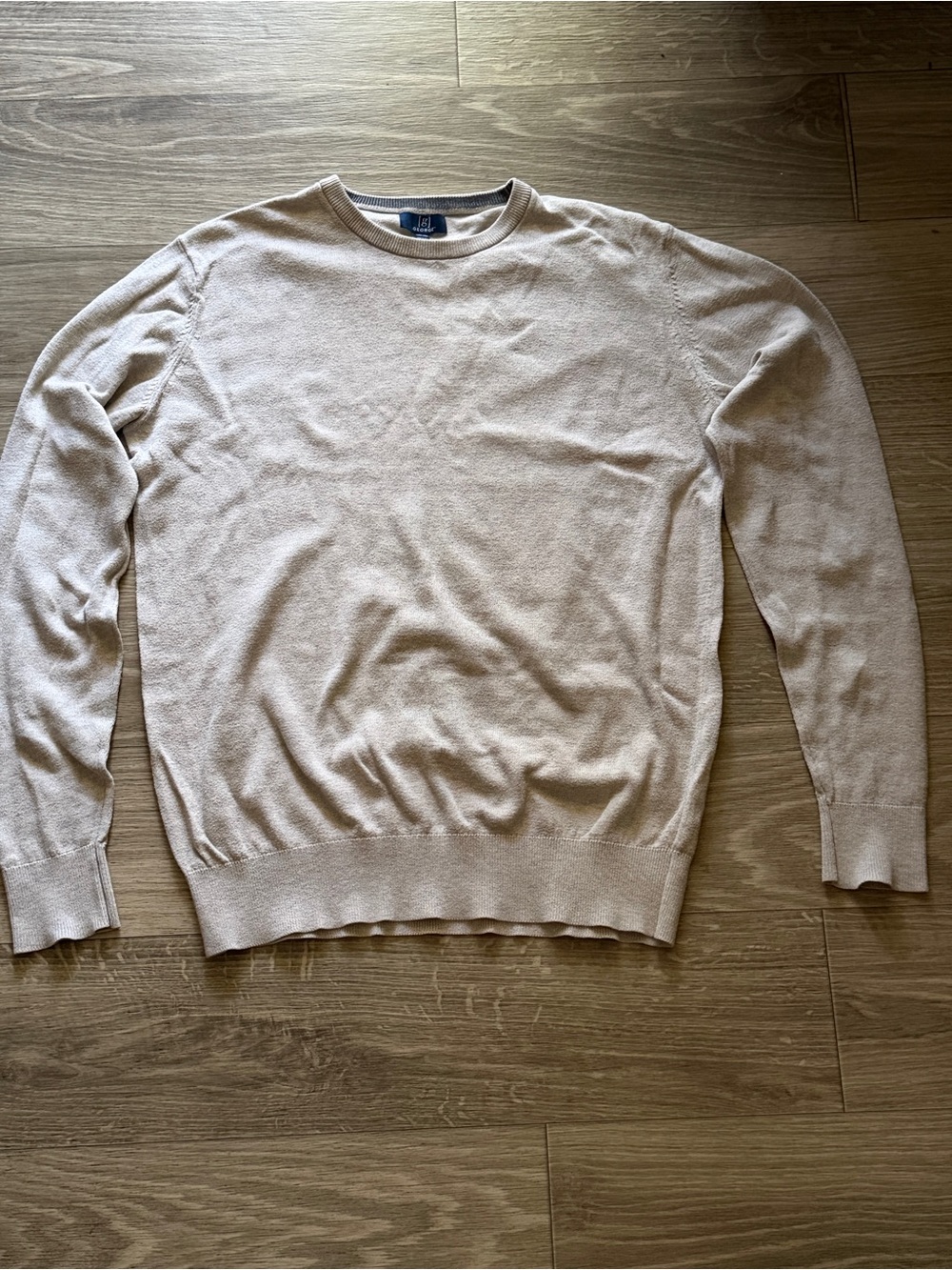 George Men's Crewneck Sweater in Light Beige